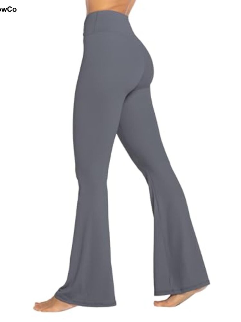Women's Crossover High Waist Flare Leggings Yoga Pants No Front Seam